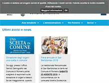 Tablet Screenshot of comune.romeno.tn.it
